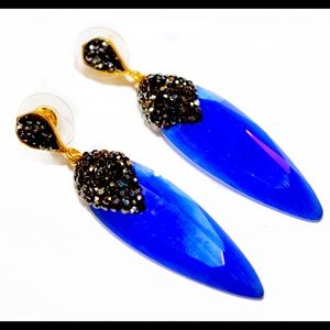 Swarovski & cat eye crystal earrings